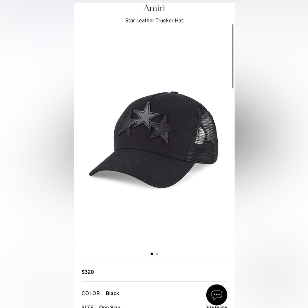 COPY - Amiri Star leather trucker hat